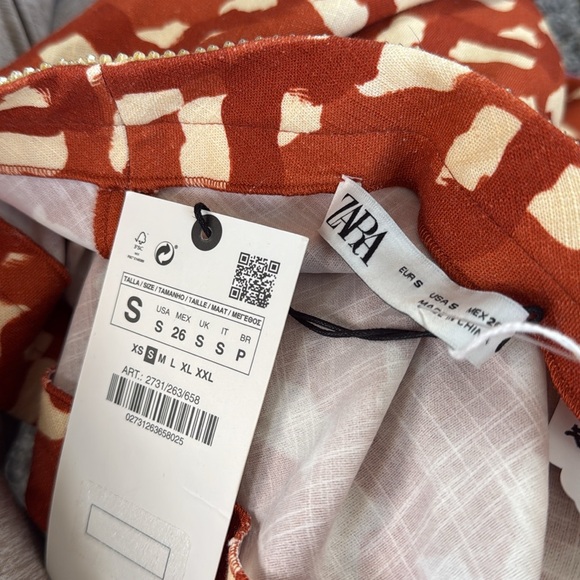 NWT Zara Linen Beaded Maxi Skirt Women Small - Picture 3 of 4